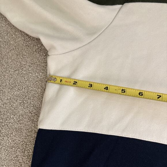 Lacoste Long Sleeve Brushed Pique Fleece Colorblock Sweater Sweatshirt Sz 3XL - Picture 4 of 10